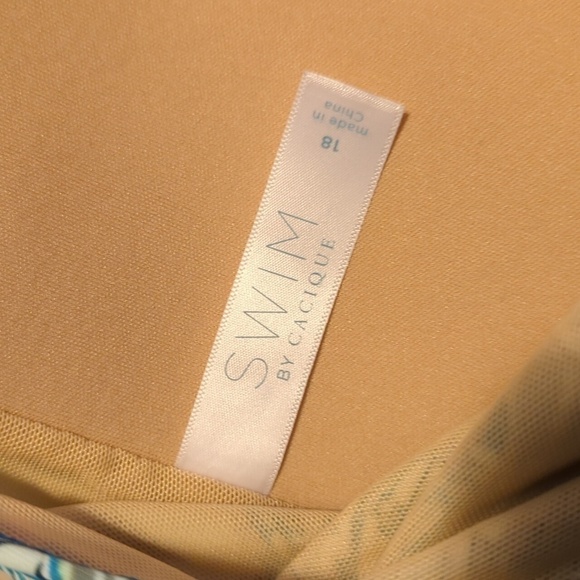 Nwt tankini bathing suit top new tropical flowers 18W cacique gorgeous - Picture 11 of 11